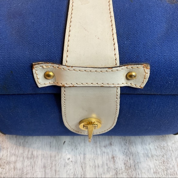 Vintage 1950s Tano Fabric and Leather Box Purse - Picture 7 of 15